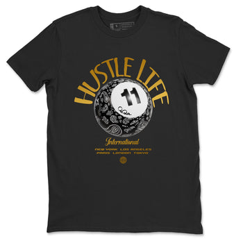 Air Jordan 11 Gratitude shirt to match jordans Hustle Life sneaker tees AJ11 Gratitude SNRT Sneaker Release Tees Unisex Black 2 T-Shirt