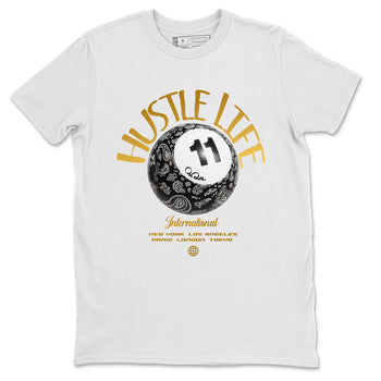 Air Jordan 11 Gratitude shirt to match jordans Hustle Life sneaker tees AJ11 Gratitude SNRT Sneaker Release Tees Unisex White 2 T-Shirt