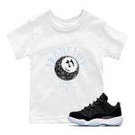 Air Jordan 11 Space shirt to match jordans Hustle Life sneaker tees AJ11 Black and Varsity Royal SNRT sneaker release tees baby toddler White 1 cotton Shirt