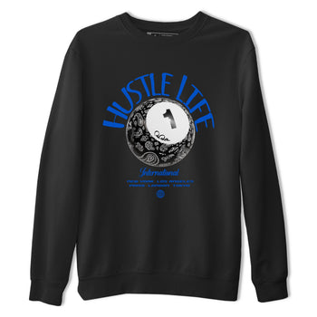 Air Jordan 1Royal Reimagined shirt to match jordans Hustle Life sneaker tees AJ1Royal Reimagined SNRT Sneaker Release Tees Unisex Black 2 T-Shirt