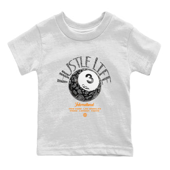Air Jordan 3 Fear shirt to match jordans Hustle Life sneaker tees AJ3 Fear SNRT Sneaker Release Tees Baby Toddler White 2 T-Shirt