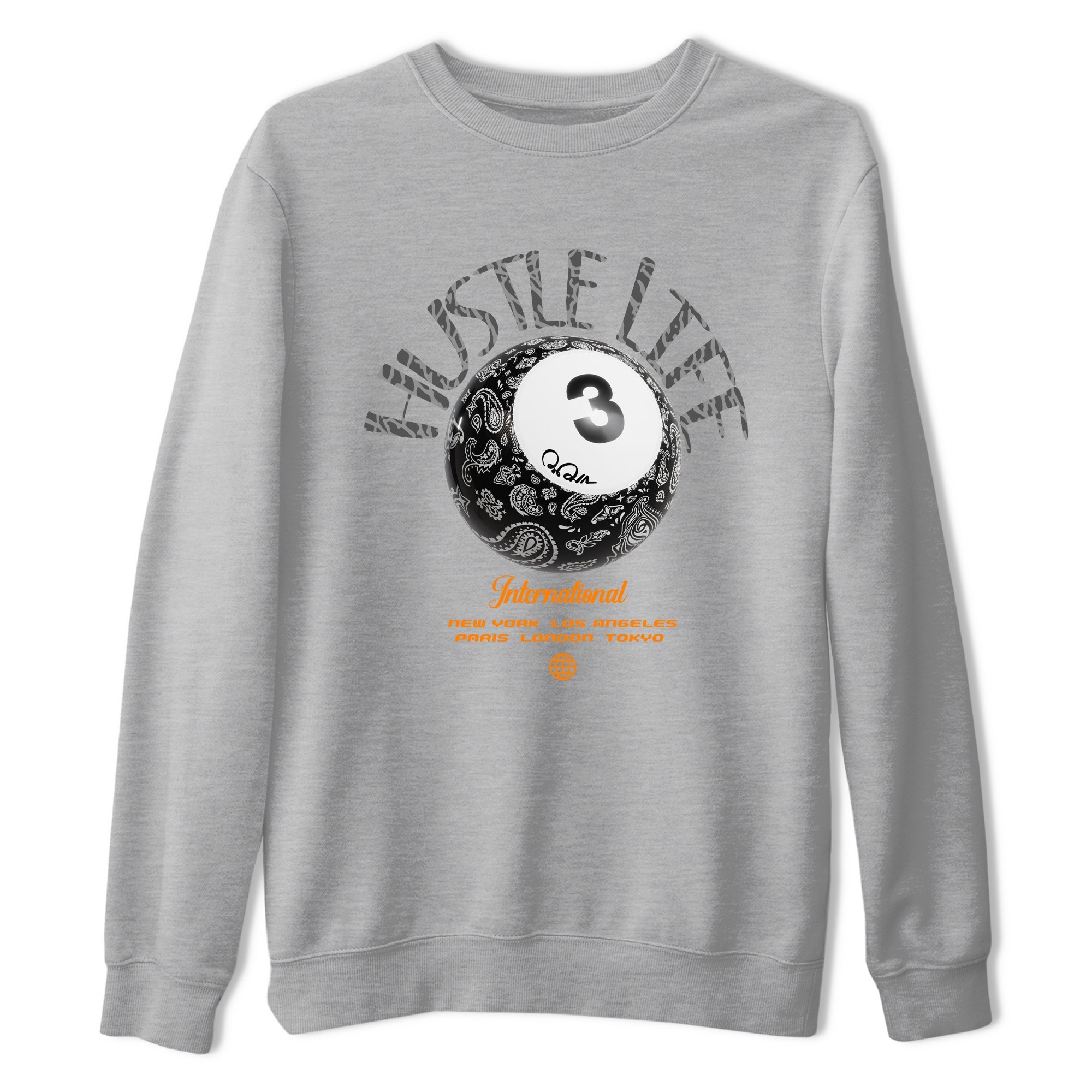 Air Jordan 3 Fear shirt to match jordans Hustle Life sneaker tees AJ3 Fear SNRT Sneaker Release Tees Unisex Heather Grey 2 T-Shirt