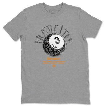 Air Jordan 3 Fear shirt to match jordans Hustle Life sneaker tees AJ3 Fear SNRT Sneaker Release Tees Unisex Heather Grey 2 T-Shirt