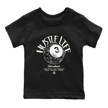 Air Jordan 3 Off Noir shirt to match jordans Hustle Life sneaker tees AJ3 Off Noir SNRT Sneaker Release Tees Baby Toddler Black 2 T-Shirt