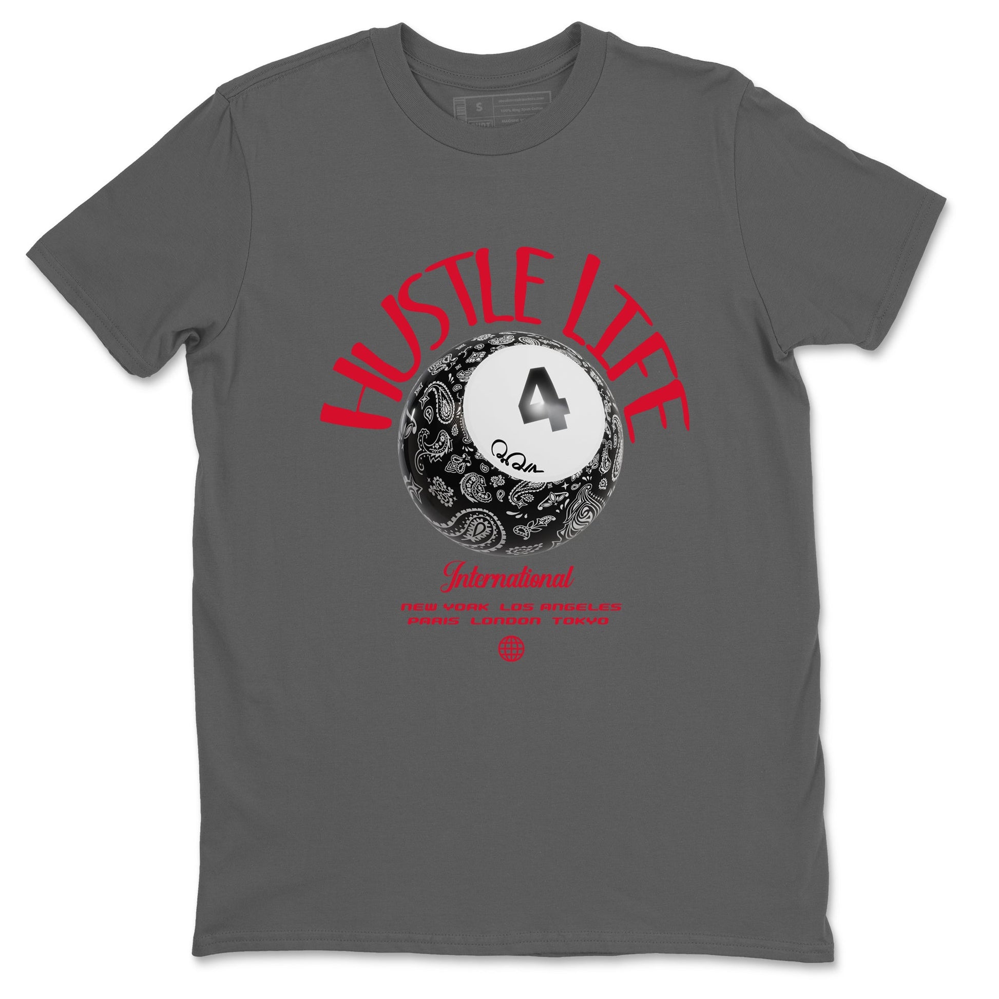 Air Jordan 4 Bred Reimagined shirt to match jordans Hustle Life sneaker tees AJ4 Bred Reimagined SNRT Sneaker Release Tees unisex cotton Cool Grey 2 crew neck shirt