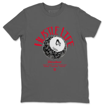 Air Jordan 4 Bred Reimagined shirt to match jordans Hustle Life sneaker tees AJ4 Bred Reimagined SNRT Sneaker Release Tees unisex cotton Cool Grey 2 crew neck shirt