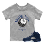 Air Jordan 5 Georgetown shirt to match jordans Hustle Life sneaker tees AJ5 Georgetown SNRT Sneaker Release Tees Baby Toddler Heather Grey 1 T-Shirt