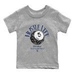 Air Jordan 5 Georgetown shirt to match jordans Hustle Life sneaker tees AJ5 Georgetown SNRT Sneaker Release Tees Baby Toddler Heather Grey 2 T-Shirt