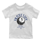 Air Jordan 5 Georgetown shirt to match jordans Hustle Life sneaker tees AJ5 Georgetown SNRT Sneaker Release Tees Baby Toddler White 2 T-Shirt