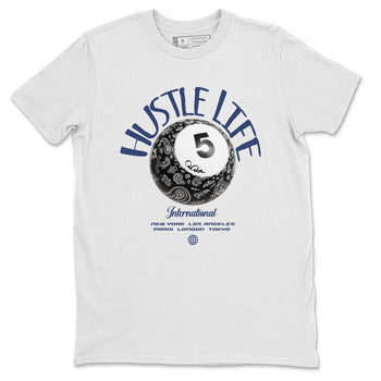 Air Jordan 5 Georgetown shirt to match jordans Hustle Life sneaker tees AJ5 Georgetown SNRT Sneaker Release Tees Unisex White 2 T-Shirt