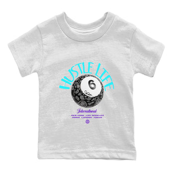 Air Jordan 6 Aqua shirt to match jordans Hustle Life sneaker tees AJ6 Aqua SNRT Sneaker Release Tees Baby Toddler White 2 T-Shirt