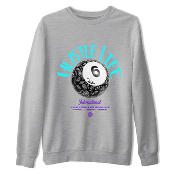 Air Jordan 6 Aqua shirt to match jordans Hustle Life sneaker tees AJ6 Aqua SNRT Sneaker Release Tees Unisex Heather Grey 2 T-Shirt