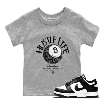 Dunk White Black shirt to match jordans Hustle Life sneaker tees Dunk White Black SNRT Sneaker Release Tees Baby Toddler Heather Grey 1 T-Shirt