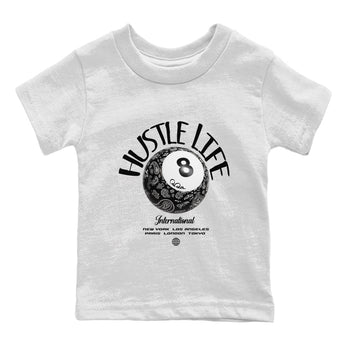 Dunk White Black shirt to match jordans Hustle Life sneaker tees Dunk White Black SNRT Sneaker Release Tees Baby Toddler White 2 T-Shirt