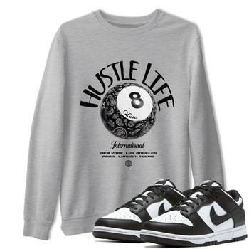Dunk White Black shirt to match jordans Hustle Life sneaker tees Dunk White Black SNRT Sneaker Release Tees Unisex Heather Grey 1 T-Shirt