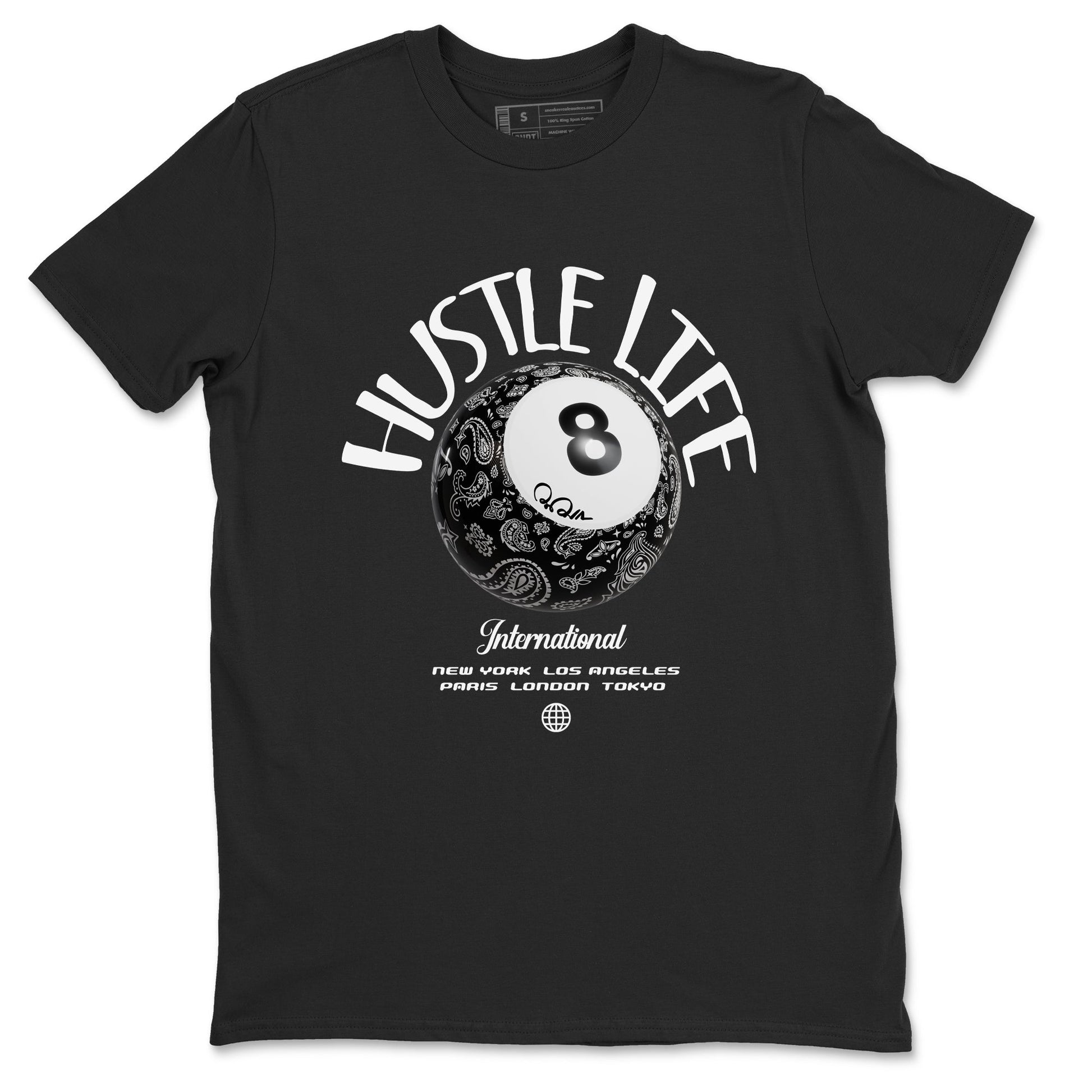 Dunk White Black shirt to match jordans Hustle Life sneaker tees Dunk White Black SNRT Sneaker Release Tees Unisex Black 2 T-Shirt
