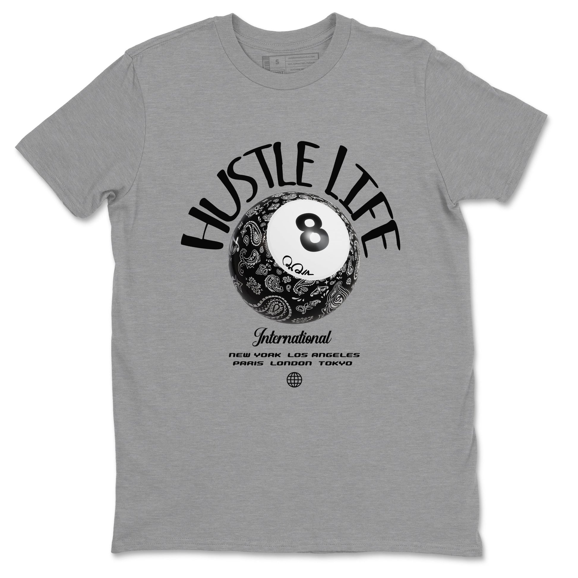 Dunk White Black shirt to match jordans Hustle Life sneaker tees Dunk White Black SNRT Sneaker Release Tees Unisex Heather Grey 2 T-Shirt