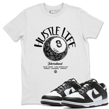 Dunk White Black shirt to match jordans Hustle Life sneaker tees Dunk White Black SNRT Sneaker Release Tees Unisex White 1 T-Shirt