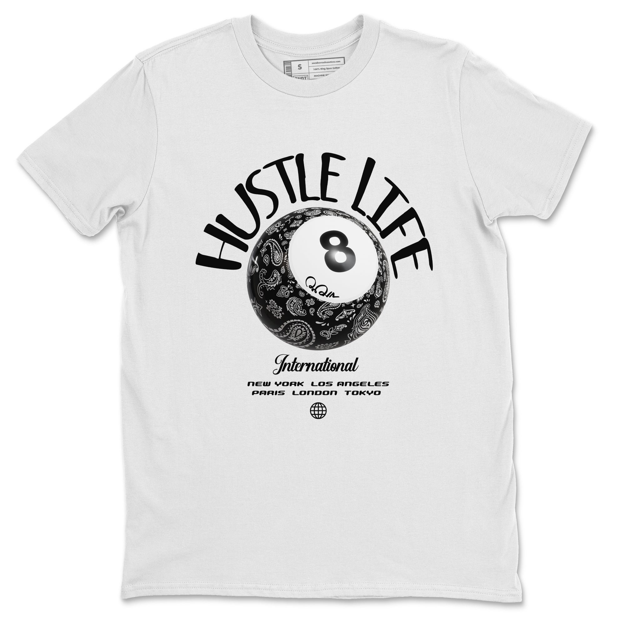 Dunk White Black shirt to match jordans Hustle Life sneaker tees Dunk White Black SNRT Sneaker Release Tees Unisex White 2 T-Shirt
