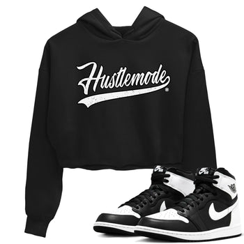 Air Jordan 1 High OG Black White shirt to match jordans Hustle Mode sneaker tees 1s Black White SNRT Sneaker Release Tees Black 1 crop length shirt