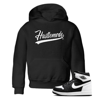Air Jordan 1 High OG Black White shirt to match jordans Hustle Mode sneaker tees 1s Black White SNRT sneaker release tees baby toddler Black 1 cotton Shirt