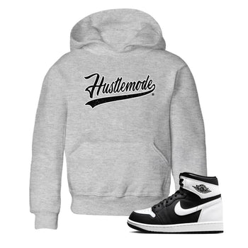 Air Jordan 1 High OG Black White shirt to match jordans Hustle Mode sneaker tees 1s Black White SNRT sneaker release tees baby toddler Heather Grey 1 cotton Shirt