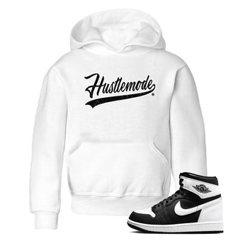 Air Jordan 1 High OG Black White shirt to match jordans Hustle Mode sneaker tees 1s Black White SNRT sneaker release tees baby toddler White 1 cotton Shirt