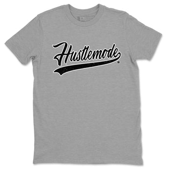 Air Jordan 1 High OG Black White shirt to match jordans Hustle Mode sneaker tees 1s Black White SNRT Sneaker Release Tees unisex cotton Heather Grey 2 crew neck shirt