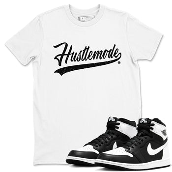 Air Jordan 1 High OG Black White shirt to match jordans Hustle Mode sneaker tees 1s Black White SNRT Sneaker Release Tees unisex cotton White 1 crew neck shirt