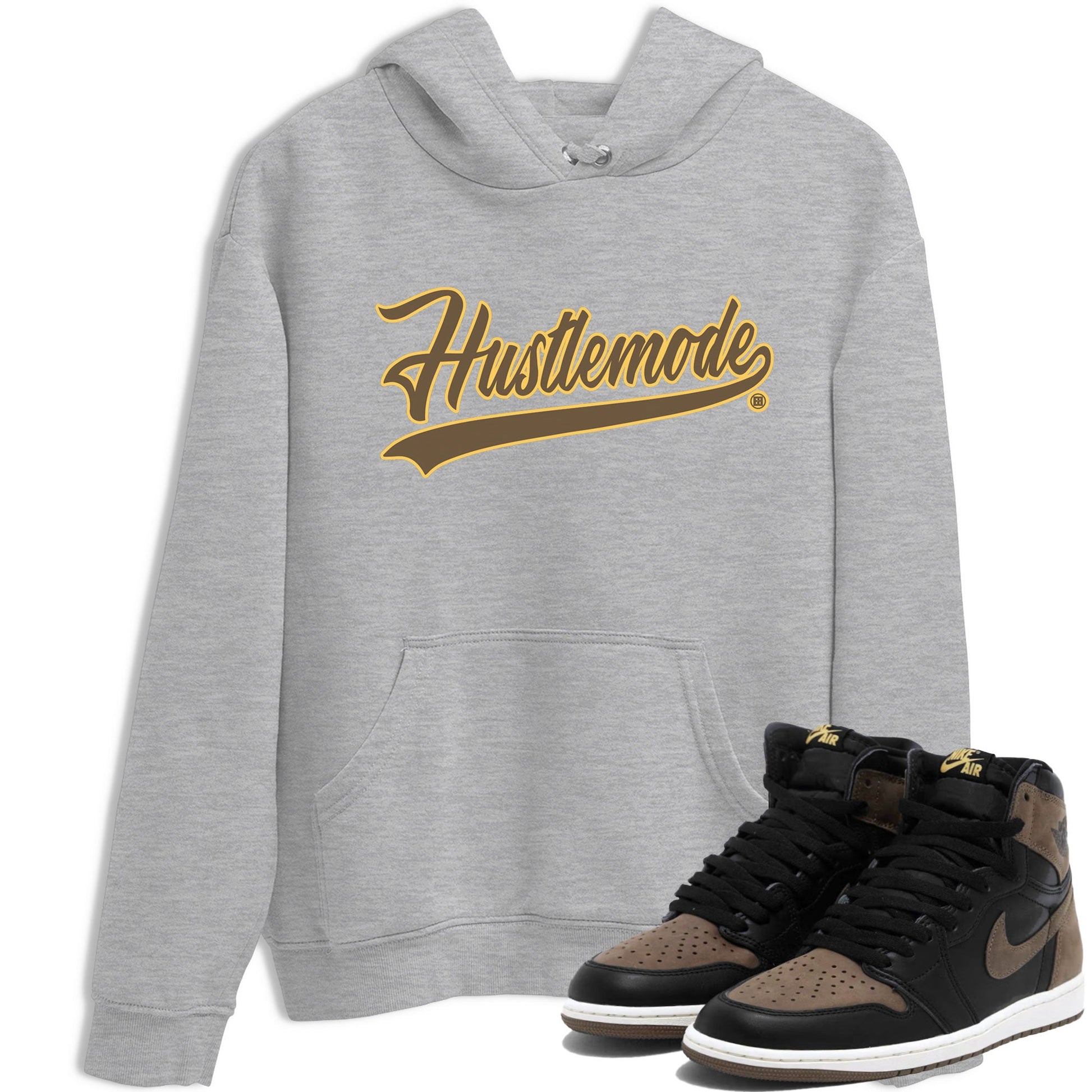 Air Jordan 1 Palomino shirt to match jordans Hustle Mode sneaker tees Crew Neck Jordan 1 Retro High OG Palomino SNRT Sneaker Release Tees Unisex Casual Shirts Heather Grey 1 T-Shirt