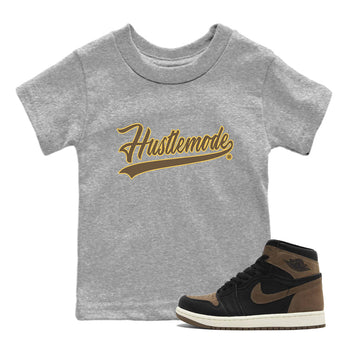 Air Jordan 1 Palomino shirt to match jordans Hustle Mode sneaker tees Crew Neck Jordan 1 Retro High OG Palomino SNRT Sneaker Release Tees Baby Toddler Heather Grey 1 T-Shirt