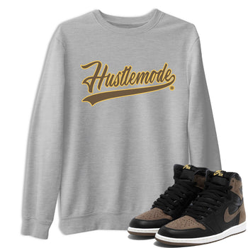 Air Jordan 1 Palomino shirt to match jordans Hustle Mode sneaker tees Crew Neck Jordan 1 Retro High OG Palomino SNRT Sneaker Release Tees Unisex Casual Shirts Heather Grey 1 T-Shirt