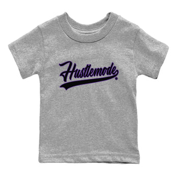 Air Jordan 12 Field Purple Sneaker Match Tees Hustle Mode Sneaker Tees Jordan Jordan 12 Lakers Sneaker Release Tees Kids Shirts Heather Grey 2