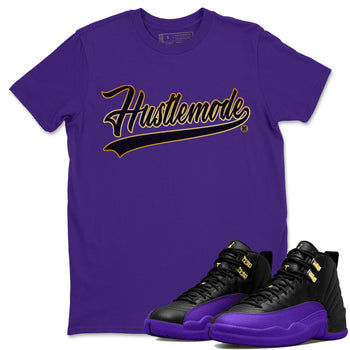 Air Jordan 12 Field Purple Sneaker Match Tees Hustle Mode Sneaker Tees Jordan Jordan 12 Lakers Sneaker Release Tees Unisex Shirts Purple 1