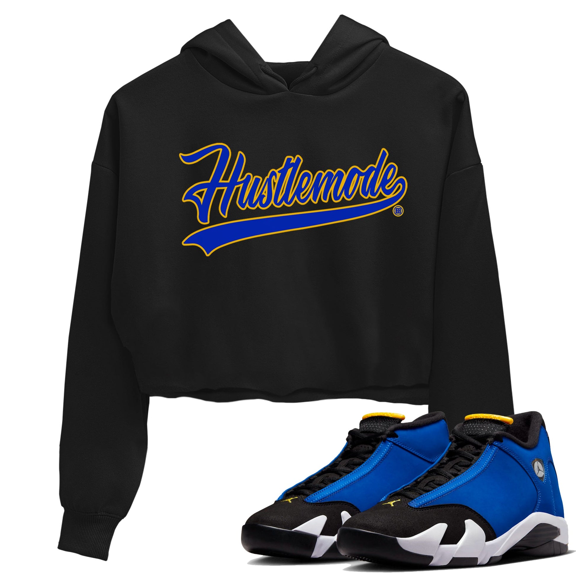 Air Jordan 14 Laney Sneaker Match Tees Hustle Mode Sneaker Tees Jordan 14 Laney Sneaker Release Tees Women's Shirts Black 1
