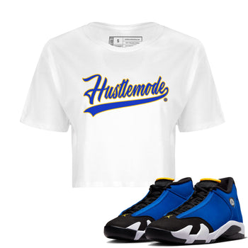 Air Jordan 14 Laney Sneaker Match Tees Hustle Mode Sneaker Tees Jordan 14 Laney Sneaker Release Tees Women's Shirts White 1