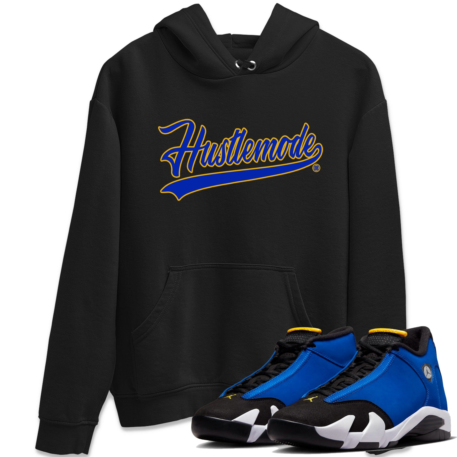 Air Jordan 14 Laney Sneaker Match Tees Hustle Mode Sneaker Tees Jordan 14 Laney Sneaker Release Tees Unisex Shirts Black 1