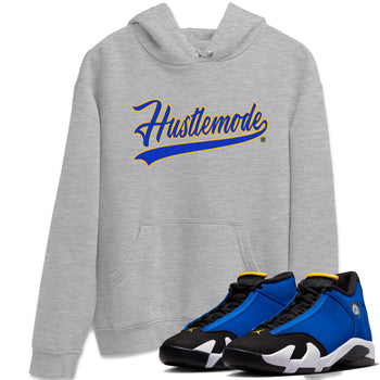 Air Jordan 14 Laney Sneaker Match Tees Hustle Mode Sneaker Tees Jordan 14 Laney Sneaker Release Tees Unisex Shirts Heather Grey 1