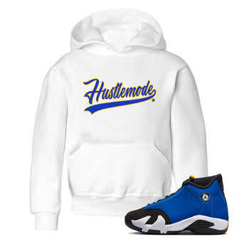 Air Jordan 14 Laney Sneaker Match Tees Hustle Mode Sneaker Tees Jordan 14 Laney Sneaker Release Tees Kids Shirts White 1