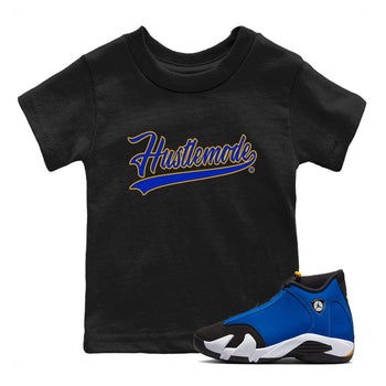 Air Jordan 14 Laney Sneaker Match Tees Hustle Mode Sneaker Tees Jordan 14 Laney Sneaker Release Tees Kids Shirts Black 1