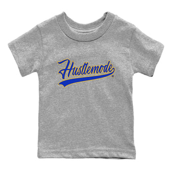 Air Jordan 14 Laney Sneaker Match Tees Hustle Mode Sneaker Tees Jordan 14 Laney Sneaker Release Tees Kids Shirts Heather Grey 2