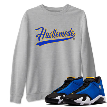 Air Jordan 14 Laney Sneaker Match Tees Hustle Mode Sneaker Tees Jordan 14 Laney Sneaker Release Tees Unisex Shirts Heather Grey 1