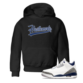 Air Jordan 3 Midnight Navy shirt to match jordans Hustle Mode sneaker tees AJ3 Midnight Navy SNRT Sneaker T Shirt  baby toddler Black 1 cotton Shirt