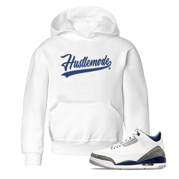 Air Jordan 3 Midnight Navy shirt to match jordans Hustle Mode sneaker tees AJ3 Midnight Navy SNRT Sneaker T Shirt  baby toddler White 1 cotton Shirt