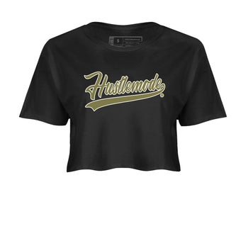 Air Jordan 4 Medium Olive shirt to match jordans Hustle Mode sneaker tees Jordan 4 Retro Medium Olive SNRT Sneaker Tees Sneaker Matching Clothing Brand Black 2 Crop T-Shirt