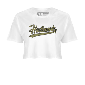 Air Jordan 4 Medium Olive shirt to match jordans Hustle Mode sneaker tees Jordan 4 Retro Medium Olive SNRT Sneaker Tees Sneaker Matching Clothing Brand White 2 Crop T-Shirt
