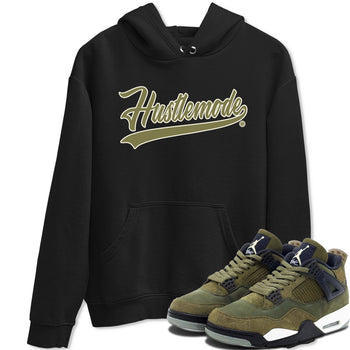 Air Jordan 4 Medium Olive shirt to match jordans Hustle Mode sneaker tees Jordan 4 Retro Medium Olive SNRT Sneaker Tees Sneaker Matching Clothing Brand Unisex Sneaker Tee Black 1 T-Shirt