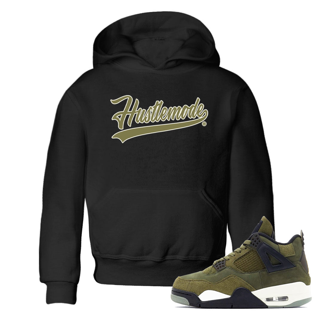 Air Jordan 4 Medium Olive shirt to match jordans Hustle Mode sneaker tees Jordan 4 Retro Medium Olive SNRT Sneaker Tees Sneaker Matching Clothing Brand Baby Toddler Black 1 T-Shirt