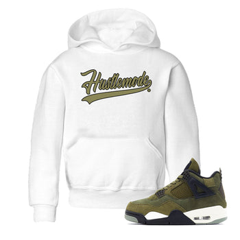 Air Jordan 4 Medium Olive shirt to match jordans Hustle Mode sneaker tees Jordan 4 Retro Medium Olive SNRT Sneaker Tees Sneaker Matching Clothing Brand Baby Toddler White 1 T-Shirt