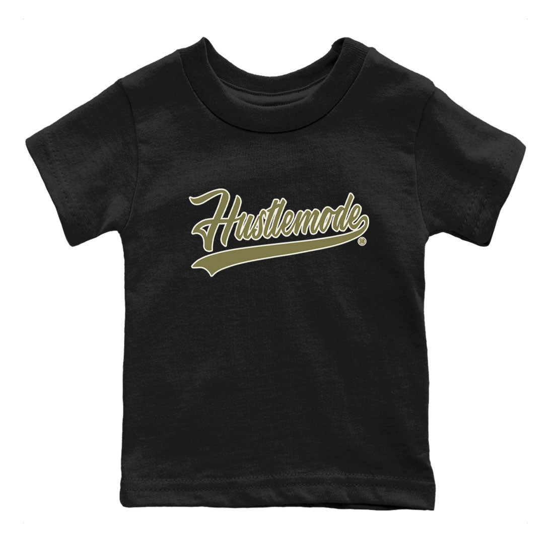 Air Jordan 4 Medium Olive shirt to match jordans Hustle Mode sneaker tees Jordan 4 Retro Medium Olive SNRT Sneaker Tees Sneaker Matching Clothing Brand Baby Toddler Black 2 T-Shirt